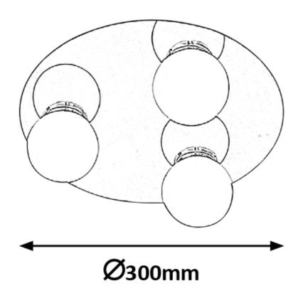 Rabalux - Kylpyhuoneen kattovalaisin 3xG9/28W/230V IP44 halkaisija 30 cm