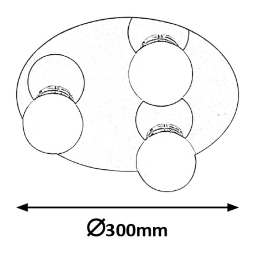 Rabalux - Kylpyhuoneen kattovalaisin 3xG9/28W/230V IP44 halkaisija 30 cm