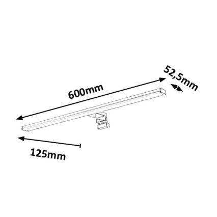Rabalux - kylpyhuoneen LED-peilivalo LED/12W/230V 60cm IP44