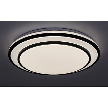 Rabalux - himmennettävä LED-kattovalaisin LED/40W/230V 3000-6500K, musta, halkaisija 49 cm + kauko-ohjain