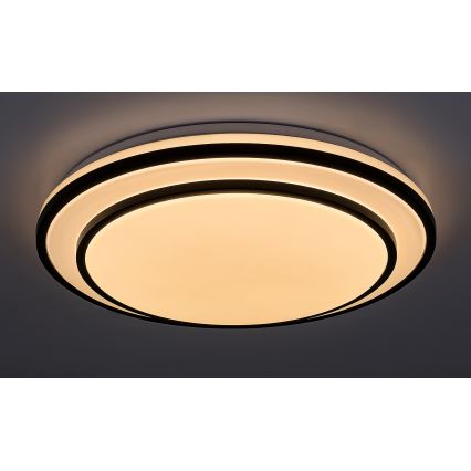 Rabalux - himmennettävä LED-kattovalaisin LED/40W/230V 3000-6500K, musta, halkaisija 49 cm + kauko-ohjain