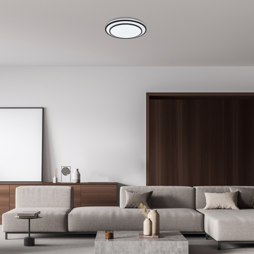 Rabalux - LED Himmennettävä kattovalo LED/40W/230V 3000-6500K musta + kaukosäädin