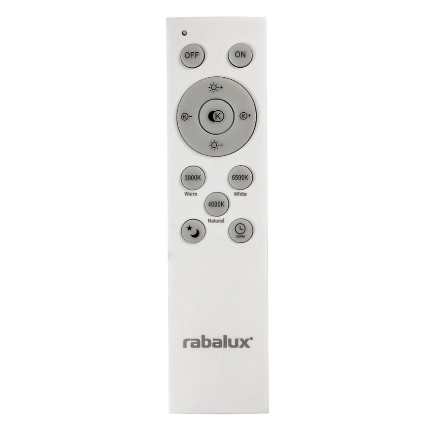 Rabalux - LED Himmennettävä kattovalo LED/40W/230V 3000-6500K hopea + kaukosäädin