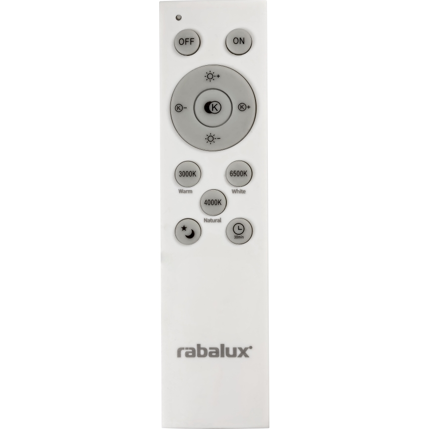 Rabalux - LED Himmennettävä kattovalo LED/40W/230V 3000-6500K hopea + kaukosäädin