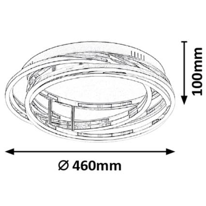 Rabalux - Himmennettävä LED-kattovalaisin LED/40W/230V halkaisija 46cm