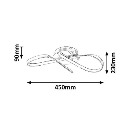 Rabalux - LED-kattovalaisin LED/20W/230V halkaisija 43 cm