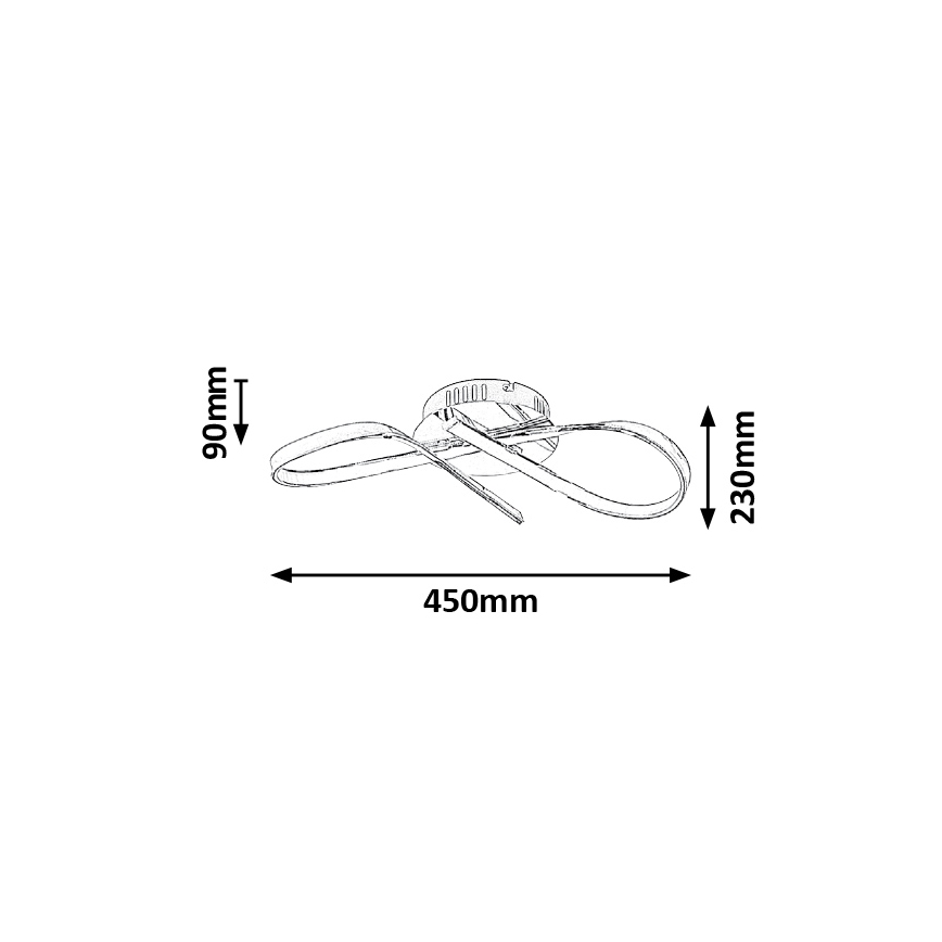 Rabalux - LED-kattovalaisin LED/20W/230V halkaisija 43 cm