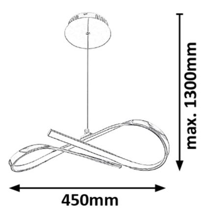 Rabalux - LED-kattokruunu narussa LED/20W/230V