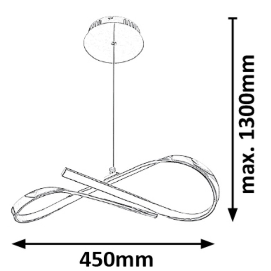Rabalux - LED-kattokruunu narussa LED/20W/230V