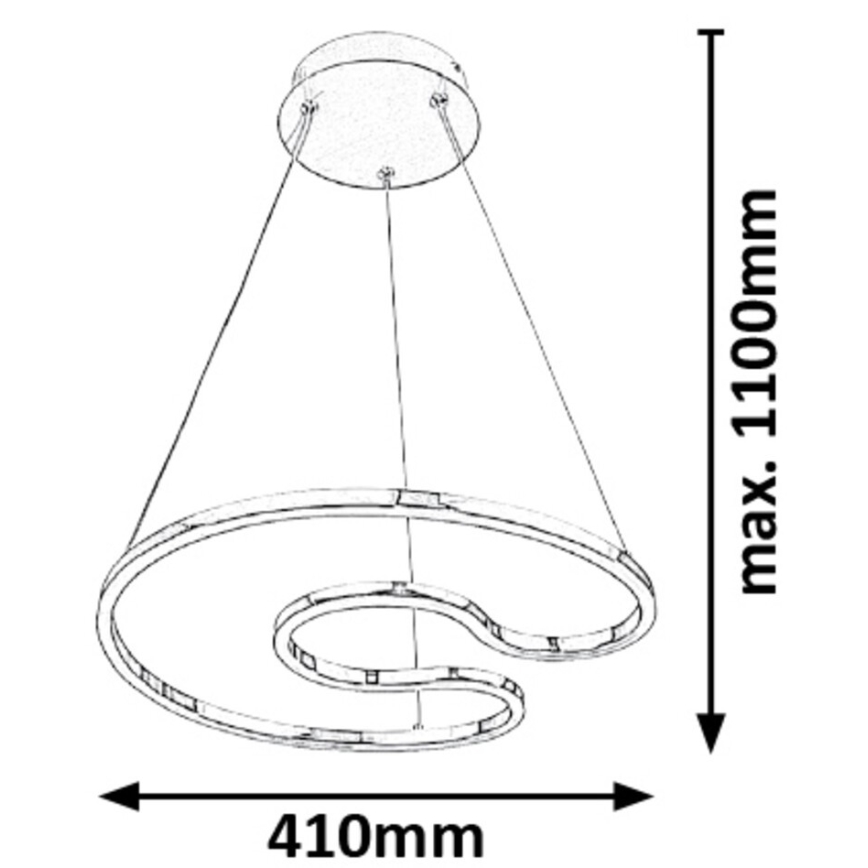 Rabalux - LED-kattokruunu narussa LED/30W/230V