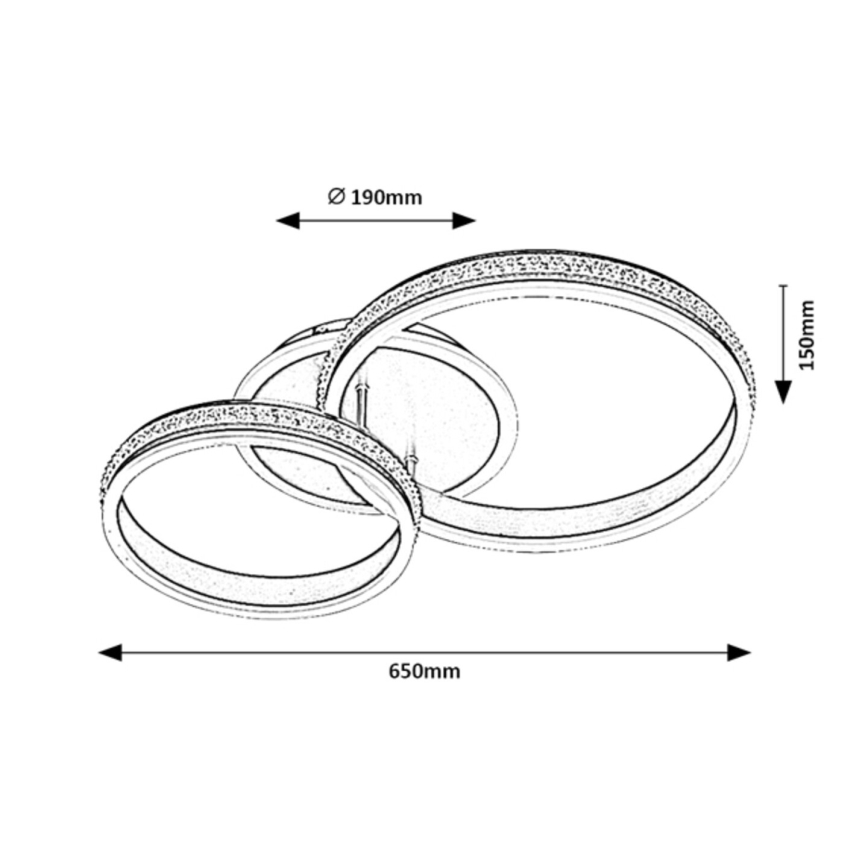 Rabalux - LED-kattokruunu LED/50W/230V