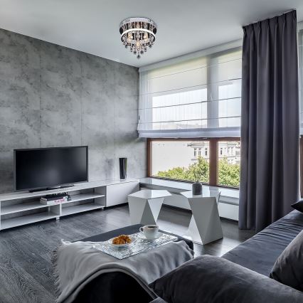 Rabalux - Kristallinen pinta-asennettu kattokruunu LED/20W/230V + 3xE14/40W halkaisija 30 cm