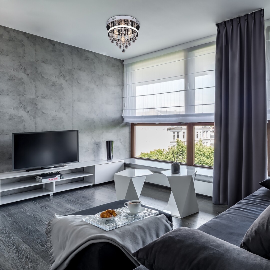 Rabalux - Kristallinen pinta-asennettu kattokruunu LED/20W/230V + 3xE14/40W halkaisija 30 cm