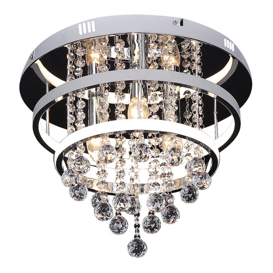 Rabalux 2237 - pinta-asennettava kristallikattokruunu PALLAS LED/32W/230V + 3xE14/40W