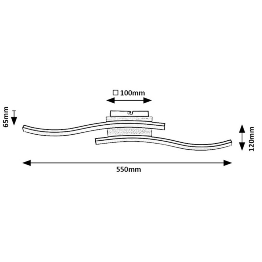 Rabalux - LED pinta-asennettava kattokruunu 2xLED/12W/230V