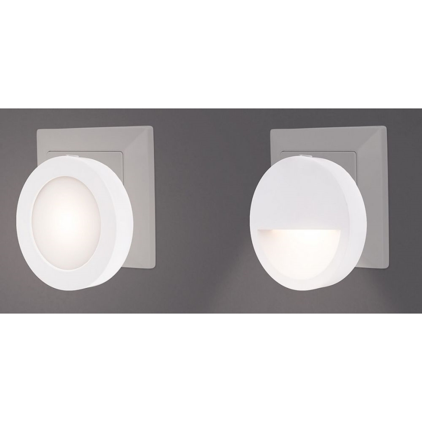 Rabalux - LED Yövalo hämärätunnistimella LED/0,5W/230V 3000K halkaisija 65 mm