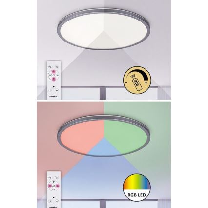 Rabalux - Himmennettävä LED-RGB-kattovalaisin LED/22W/230V Wi-Fi Tuya + kauko-ohjaus