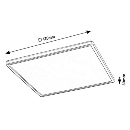 Rabalux - Himmennettävä LED-RGB-kattovalaisin LED/22W/230V Wi-Fi Tuya + kauko-ohjaus