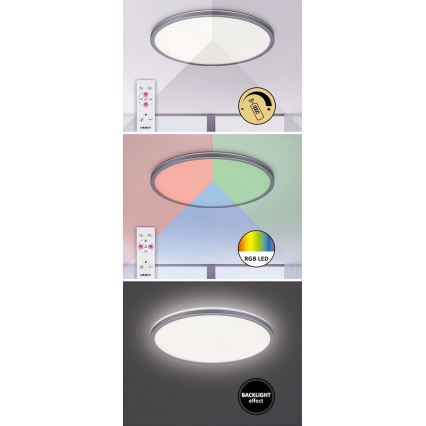 Rabalux - LED RGB himmennettävä kattovalaisin LED/22W/230V Wi-Fi Tuya + kaukosäädin 42x42 cm
