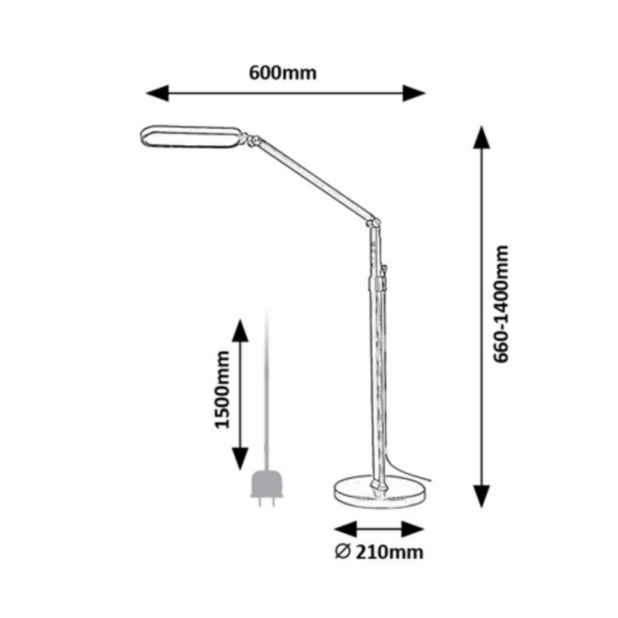 Rabalux - LED Himmennettävä kosketus lattialamppu LED/13W/230V 3000-6000K musta