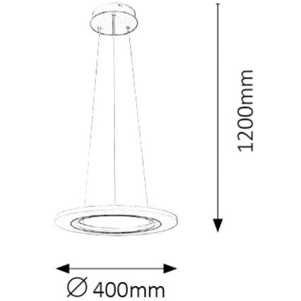 Rabalux 2428 - LED-kattokruunu ADRIENNE LED/20W/230V hopea