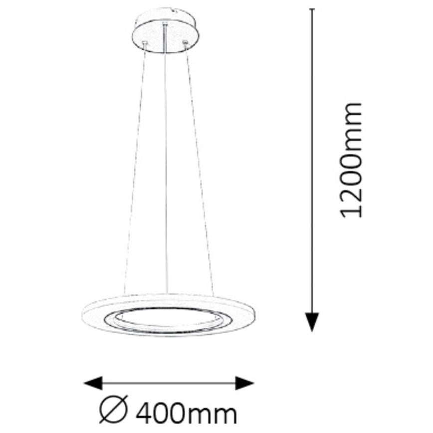 Rabalux 2428 - LED-kattokruunu ADRIENNE LED/20W/230V hopea