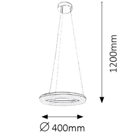 Rabalux - Himmennettävä LED-kattokruunu LED/24W/230V