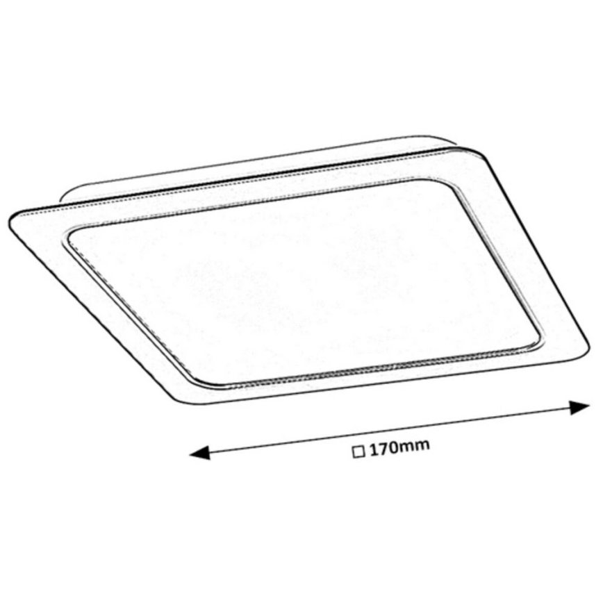 Rabalux - LED upotettava valo LED/17W/230V 17 cm