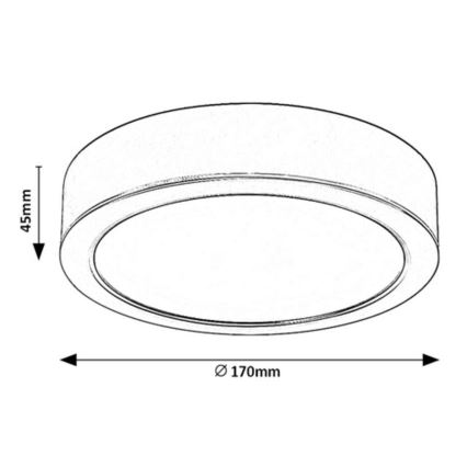 Rabalux - LED-kattovalaisin LED/17W/230V halk. 17 cm