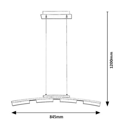 Rabalux  - LED Himmennettävä kattokruunu johdossa LED/20W/230V