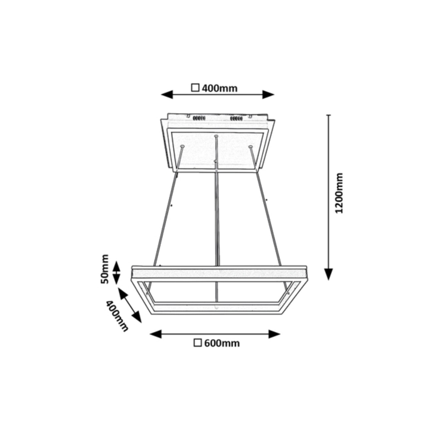 Rabalux - LED-kattokruunu johdossa LED/60W/230V