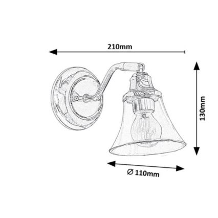 Rabalux  - Kylpyhuoneen seinävalaisin ANTOINE 1xE14/40W/230V IP44