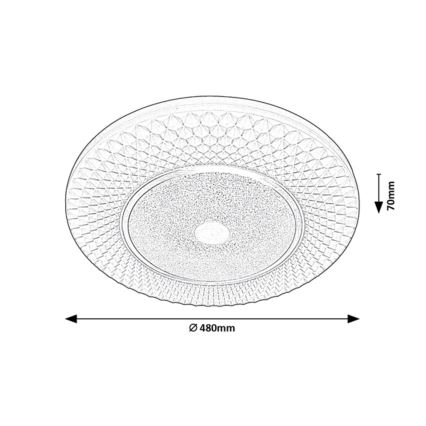 Rabalux - LED Himmennettävä kattovalo LED/72W/230V 3000-6500K + kaukosäädin