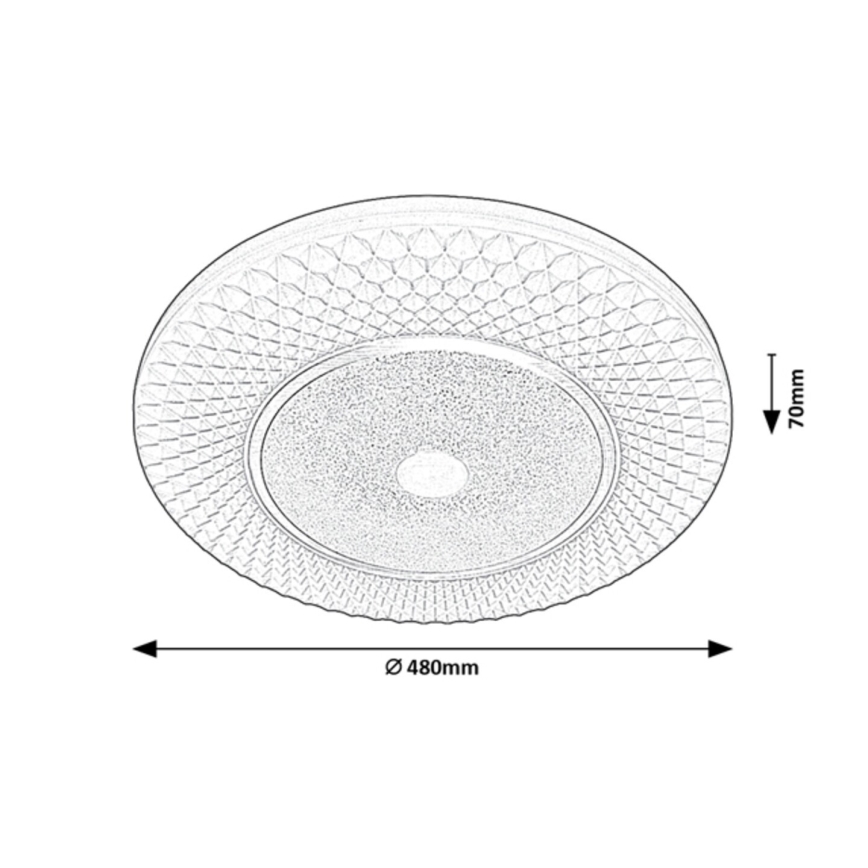Rabalux - LED Himmennettävä kattovalo LED/72W/230V 3000-6500K + kaukosäädin