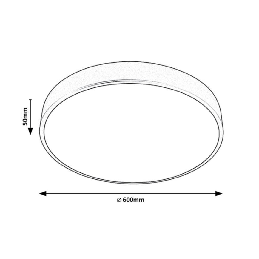 Rabalux - Himmennettävä LED-kattovalaisin TESIA LED/60W/230V 60 cm + kaukosäädin