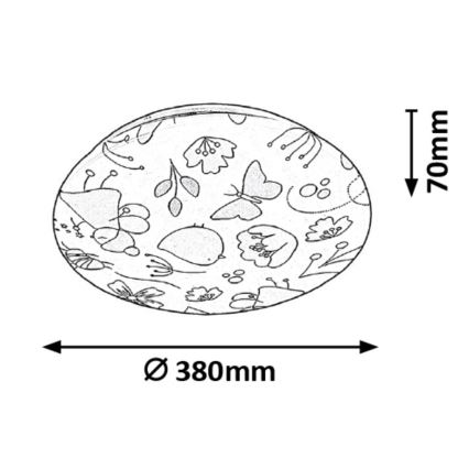 Rabalux - Lasten LED-kattovalaisin LED/24W/230V