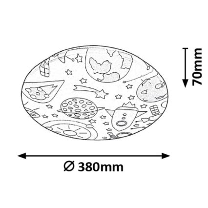 Rabalux - Lasten LED-kattovalaisin LED/24W/230V