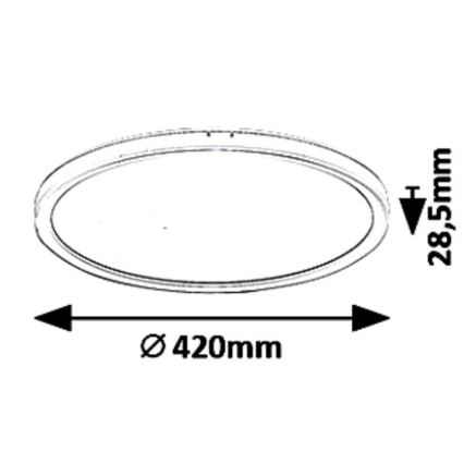Himmennettävä LED-kattovalaisin PAVEL LED/22W/230V