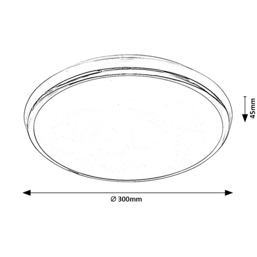 Rabalux - LED RGB Kylpyhuoneen kattovalaisin LED/18W/230V halkaisija 30 cm 3000-6500K IP44 + kauko-ohjaus