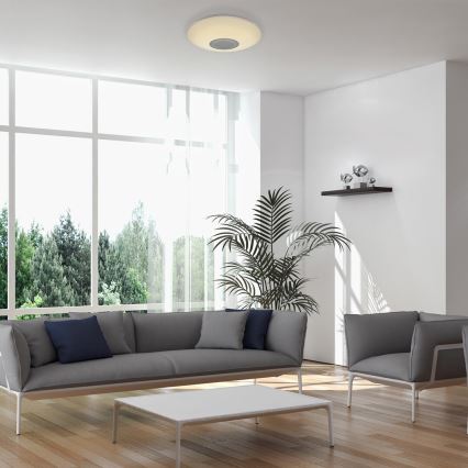 Rabalux - LED RGB Himmennettävä kattovalo kaiuttimella LED/24W/230V Wi-Fi Tuya + kauko-ohjaus