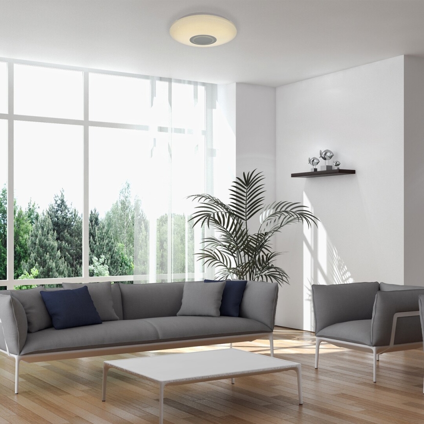 Rabalux - LED RGB Himmennettävä kattovalo kaiuttimella LED/24W/230V Wi-Fi Tuya + kauko-ohjaus