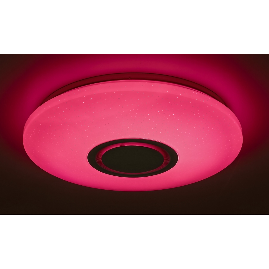 Rabalux - LED RGB Himmennettävä kattovalo kaiuttimella LED/24W/230V Wi-Fi Tuya + kauko-ohjaus