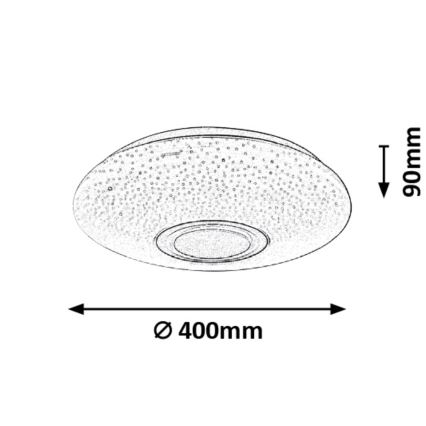 Rabalux - LED RGB Himmennettävä kattovalo kaiuttimella LED/24W/230V Wi-Fi Tuya + kauko-ohjaus