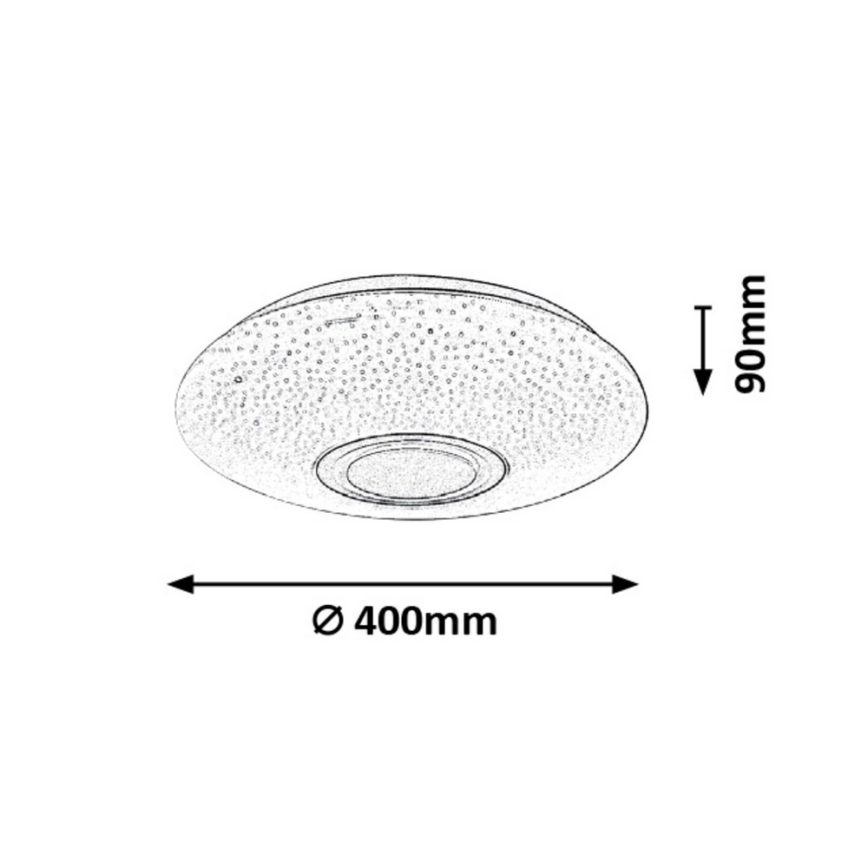 Rabalux - LED RGB Himmennettävä kattovalo kaiuttimella LED/24W/230V Wi-Fi Tuya + kauko-ohjaus