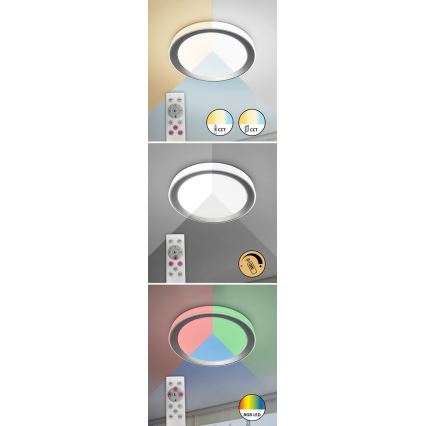 Rabalux - Himmennettävä LED-RGB-kattovalaisin LED/40W/230V 2700-6500K Wi-Fi Tuya  + kauko-ohjaus