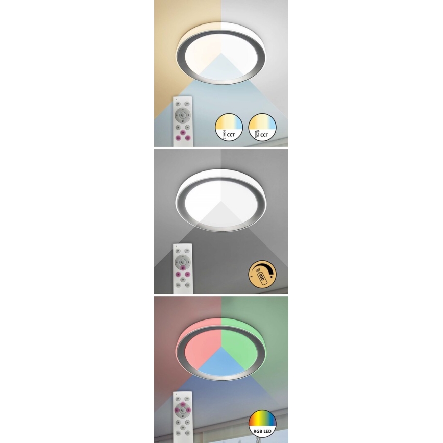 Rabalux - Himmennettävä LED-RGB-kattovalaisin LED/40W/230V 2700-6500K Wi-Fi Tuya  + kauko-ohjaus
