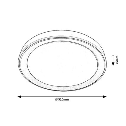 Rabalux - Himmennettävä LED-RGB-kattovalaisin LED/40W/230V 2700-6500K Wi-Fi Tuya  + kauko-ohjaus