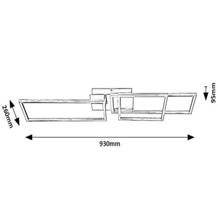 Rabalux - LED pinta-asennettava kattokruunu LED/44W/230V valkoinen