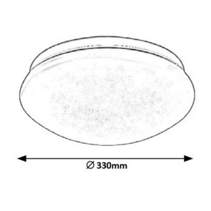 Rabalux - LED-kattovalaisin LED/18W/230V halkaisija 33 cm
