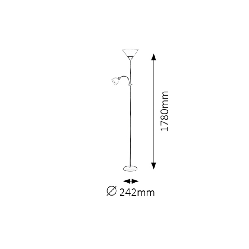 Rabalux - Lattialamppu 1xE27/100W+1xE14/25W/230V
